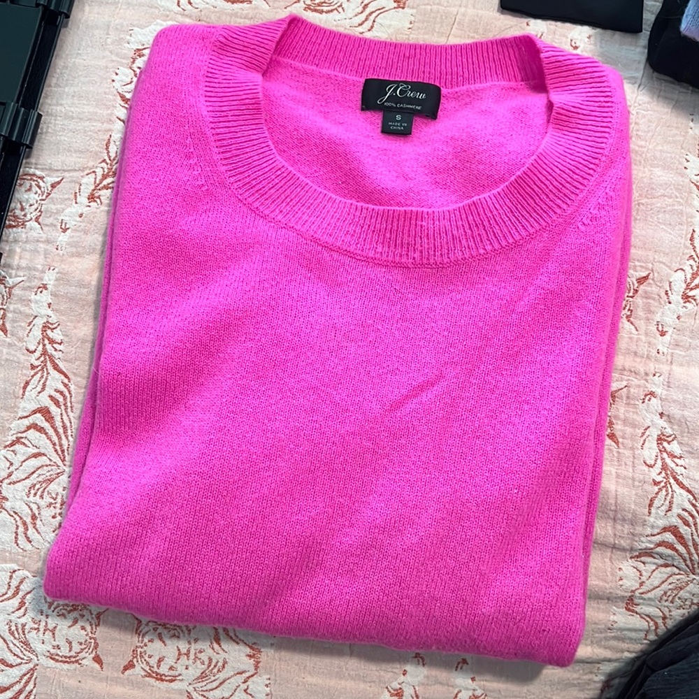 Jcrew, pink 100% cashmere sweater
